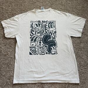 The Simpsons Graphic Tee Abstract, Size L Preshrunk Cotton T-shirt